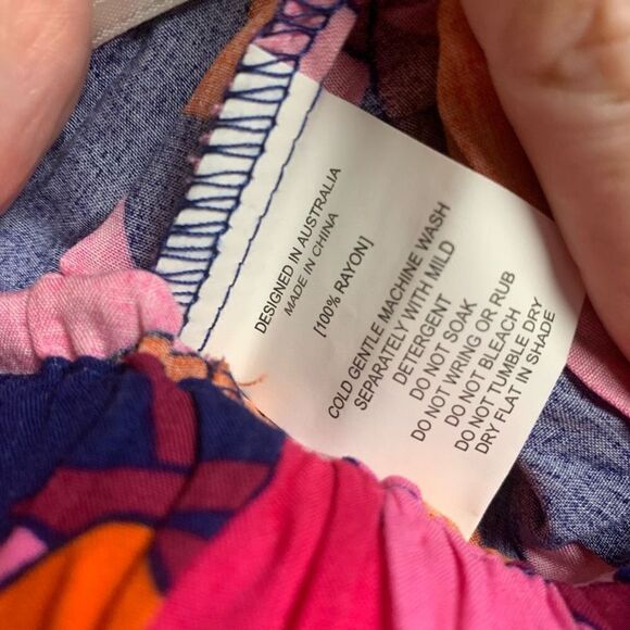 Abel The Label Ladies Multicolor Floral Rayon Sleeveless Crop Tank Top Size XS - Picture 7 of 9